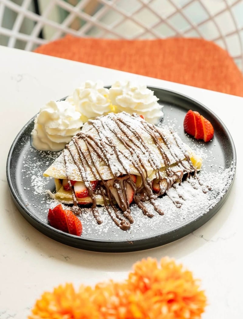A picture of bon bouquet cafe's brunch crepes in miami south beach 