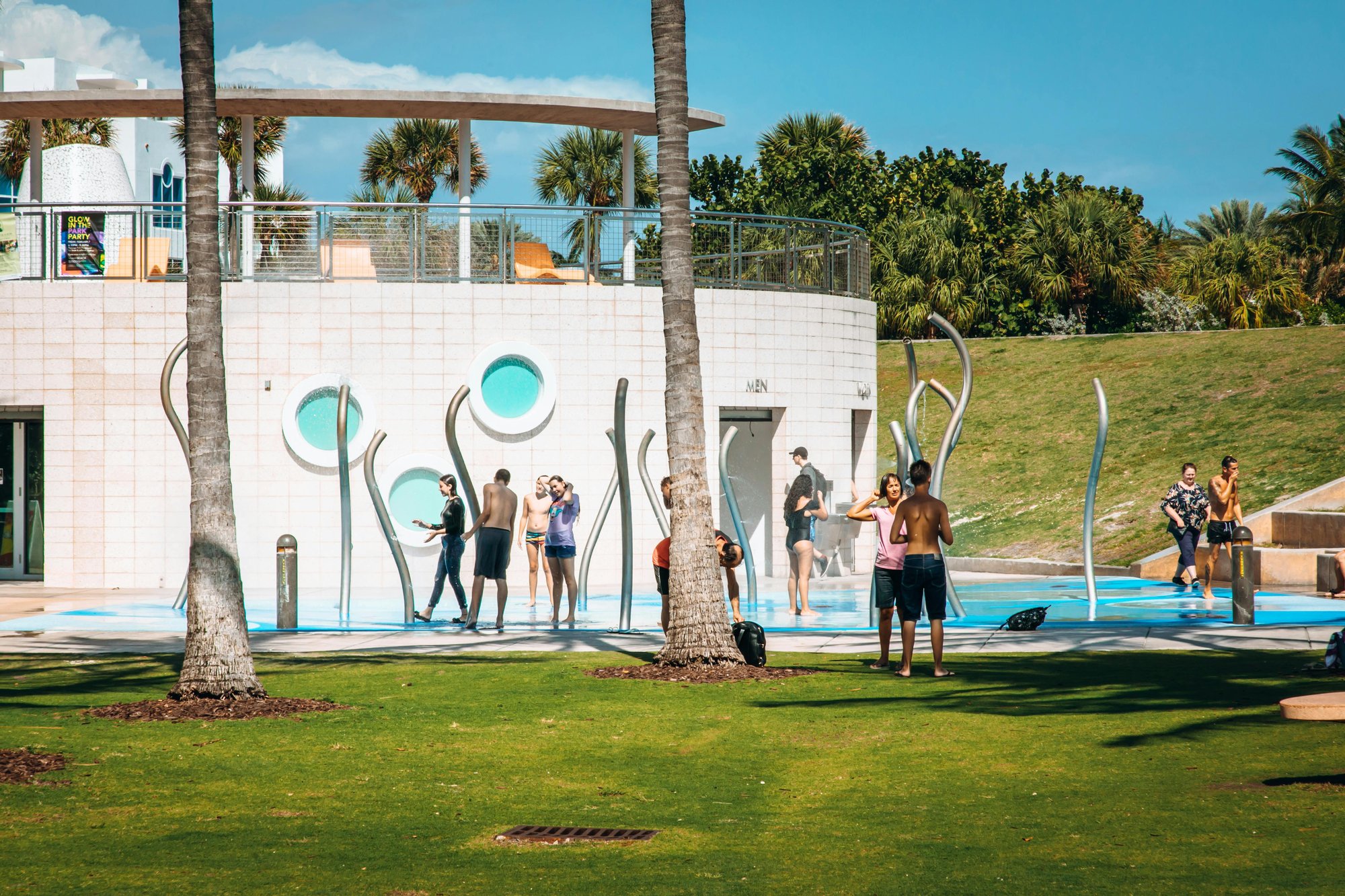 Lummus Park Miami Beach outdoor splash pad and pavilion in the Flamingo Lummus Quarter