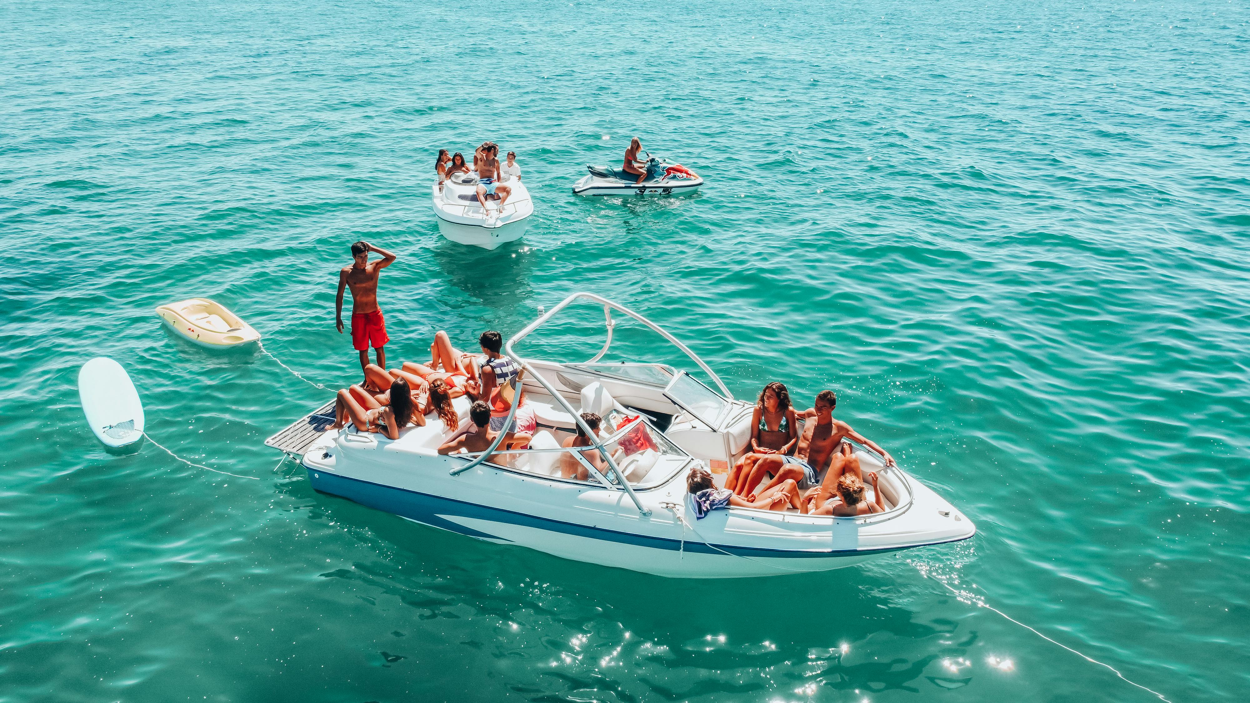 Spring break in miami on a boat
